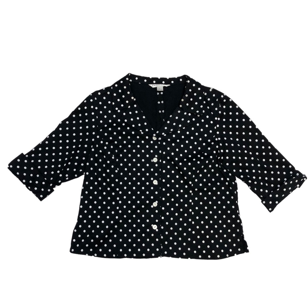 Pendleton Polka Dot Black White Button Down Blaze… - image 3